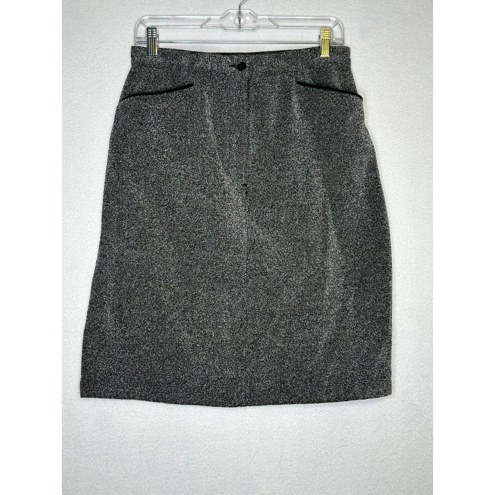 Talbots Charcoal Gray Straight Pencil Skirt Womens Size 12 Knee Length Textured